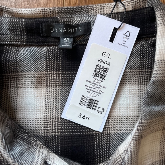 NWT Dynamite flannel - Picture 2 of 5